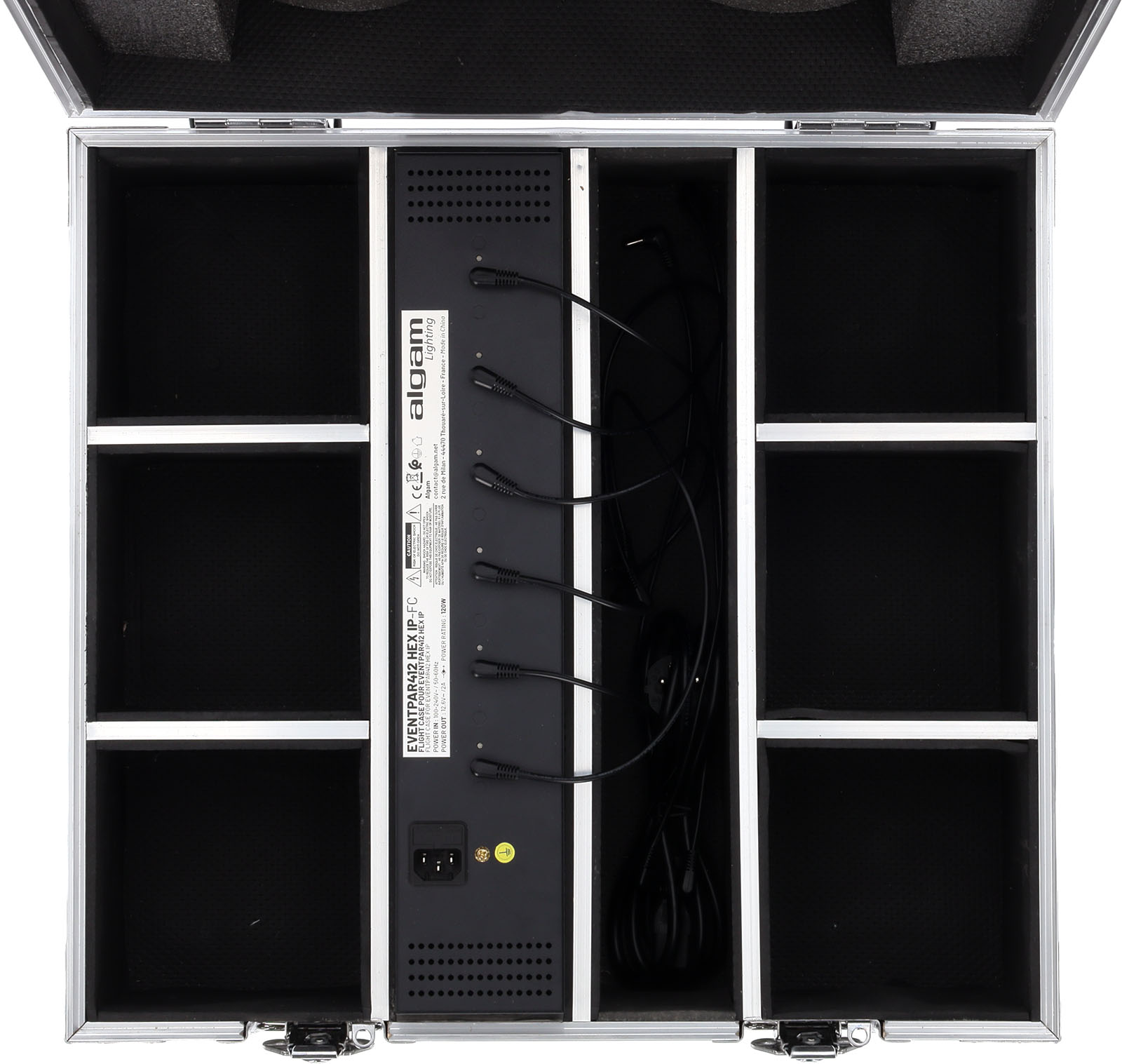 Flight case for 6 EVENTPAR 412 HEX IP with charger