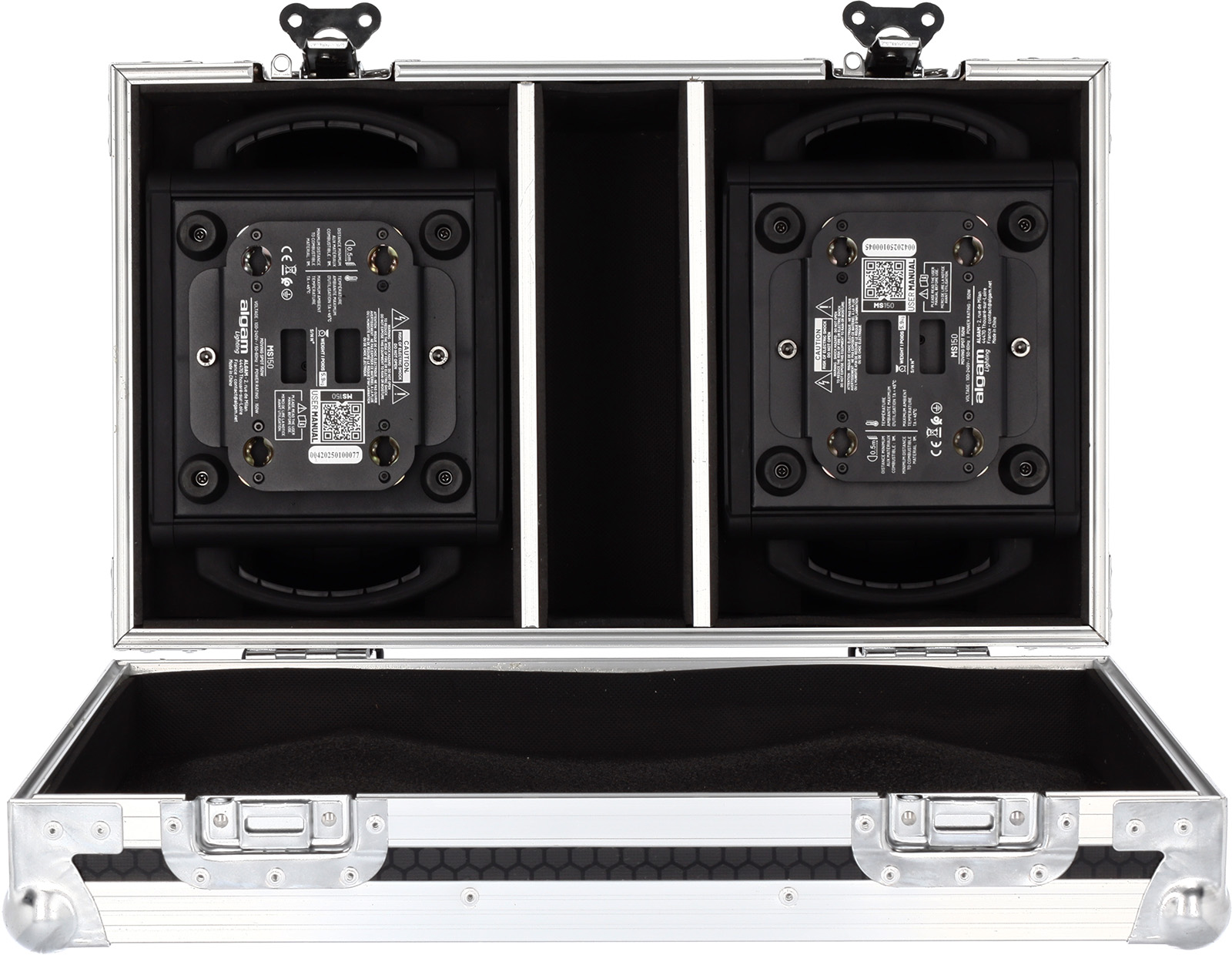 Flight case on wheels for 2x MS150