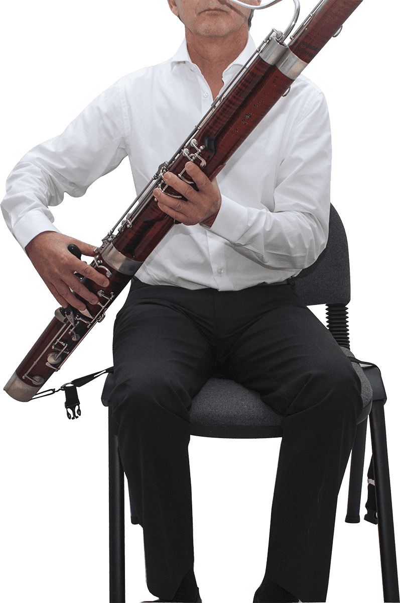 Bassoon cord 2 in 1 shoulder + seat - metal hook