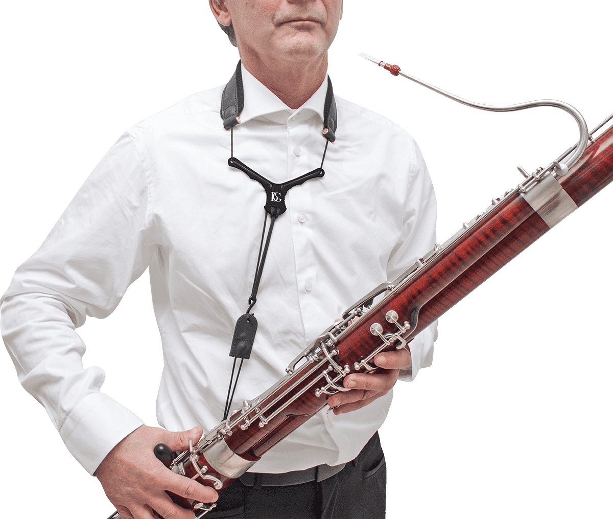 Zen leather cord for bassoon - metal hook