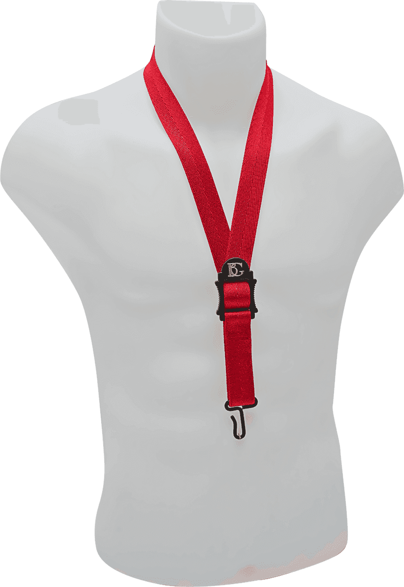 Strap standard red for sax - metal hook