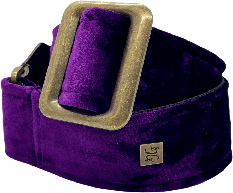 Crushed Velvet Purple 2” Guitar Strap