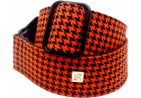 Fly Hounds Tooth Orange 2” Guitar Strap 