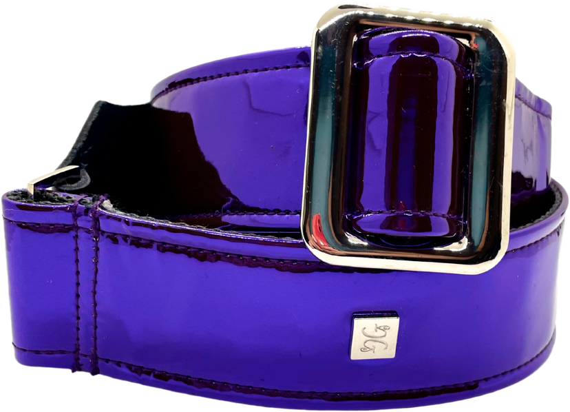 Mirror Reflective Purple 2” Guitar Strap