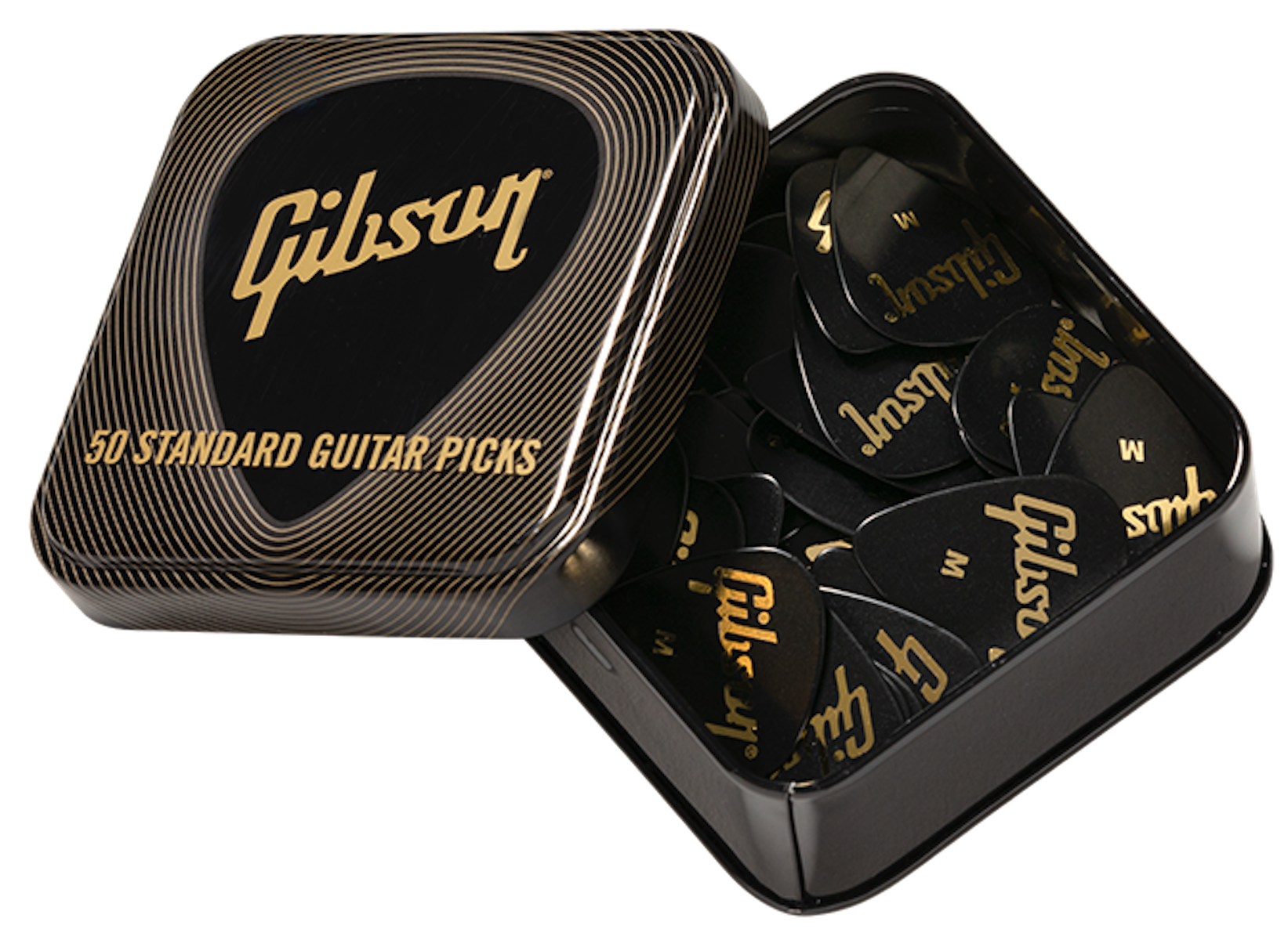 Standard Pick Tin (50 pcs., Black), Medium