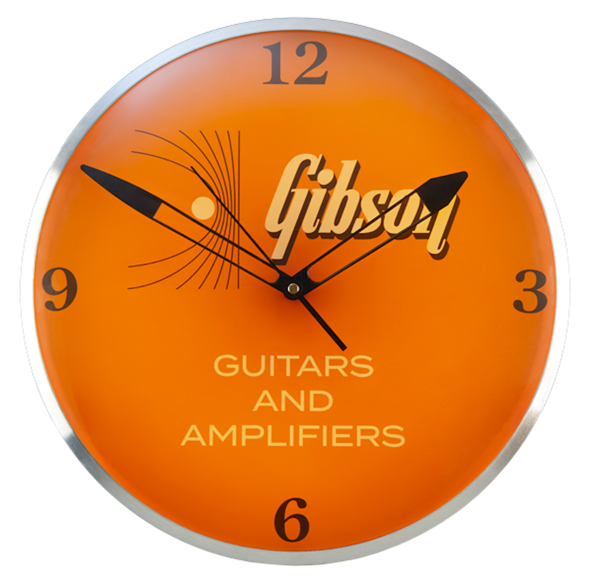 Gibson Vintage Lighted Wall Clock, Kalamazoo Orange