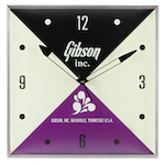 Gibson Vintage Lighted Wall Clock, Gibson Inc. Sign