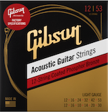 Phosphor Bronze Acoustic Guitar Strings, 12-String Light Gauge