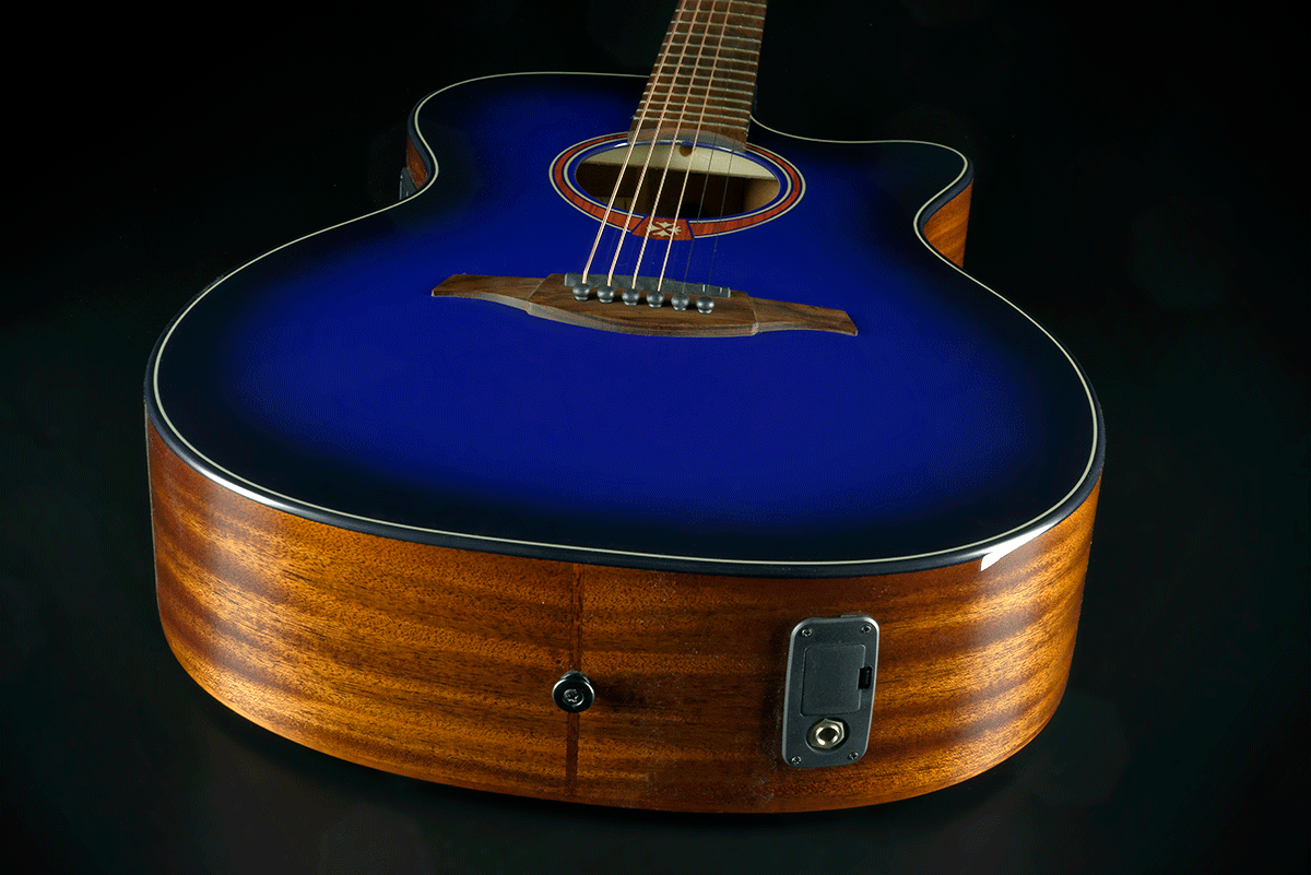 Tramontane Special Edition Blue Auditorium Cutaway Acoustic-Electric