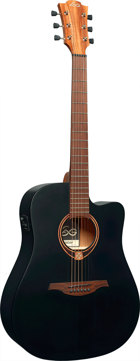 Dreadnought Black Cutaway Acoustic-Electric