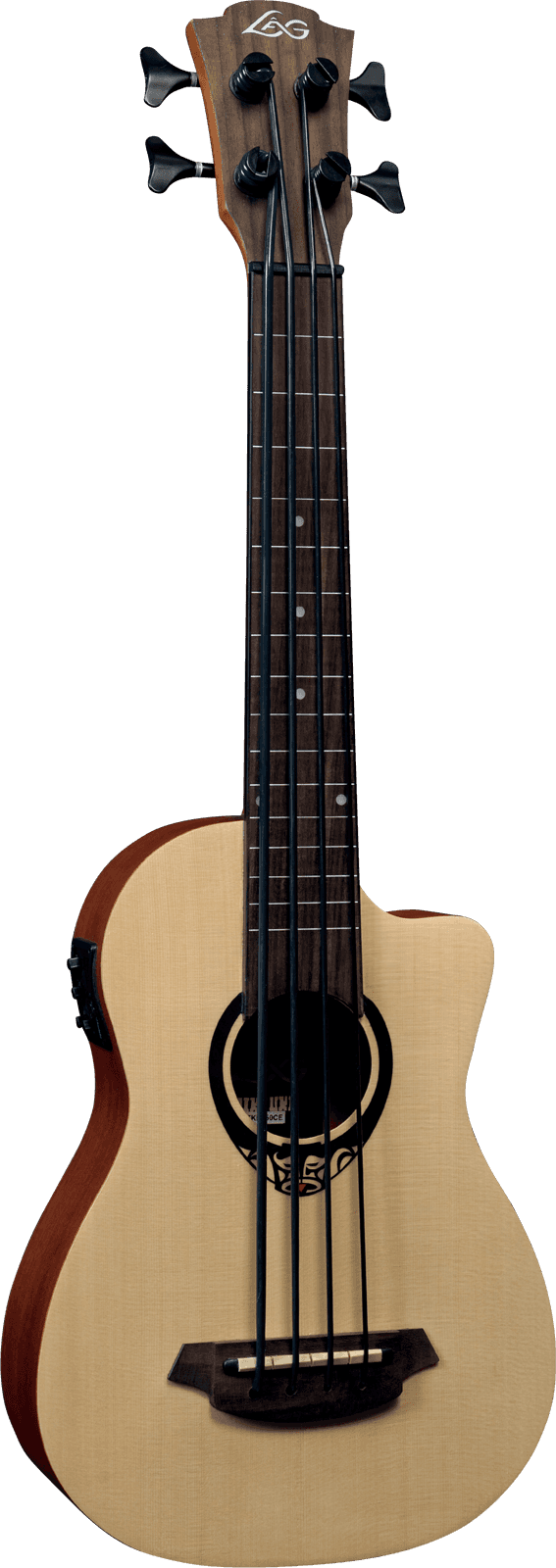 Tiki Uku Mini Bass Fretted cutaway electro