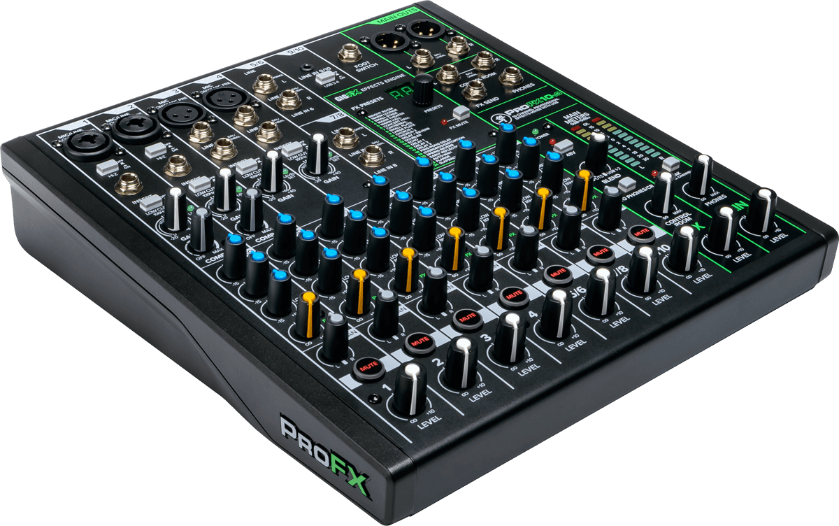 10-Channel Professional Analog Mixer with USB