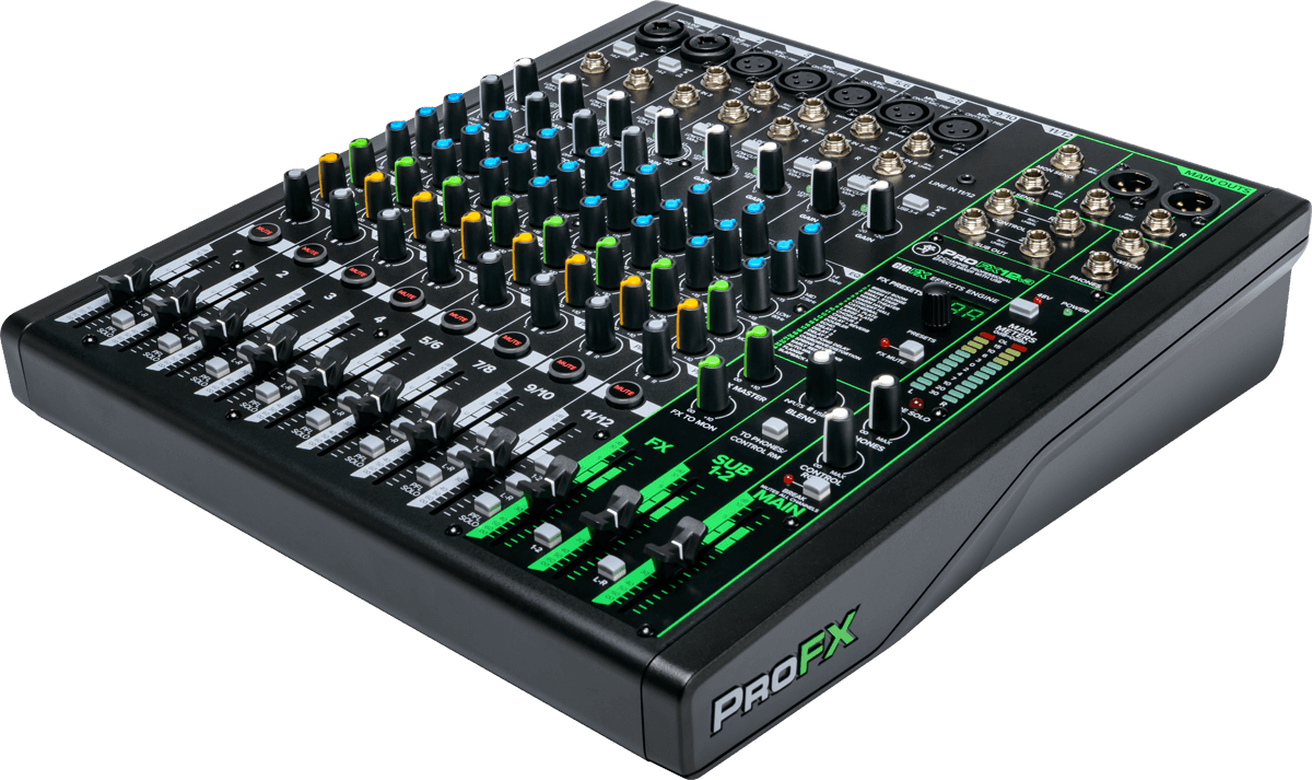 12-Channel Professional Analog Mixer with USB