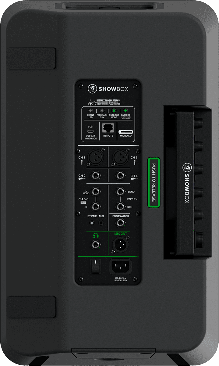 Showbox battery powered all-in-one live performance rig