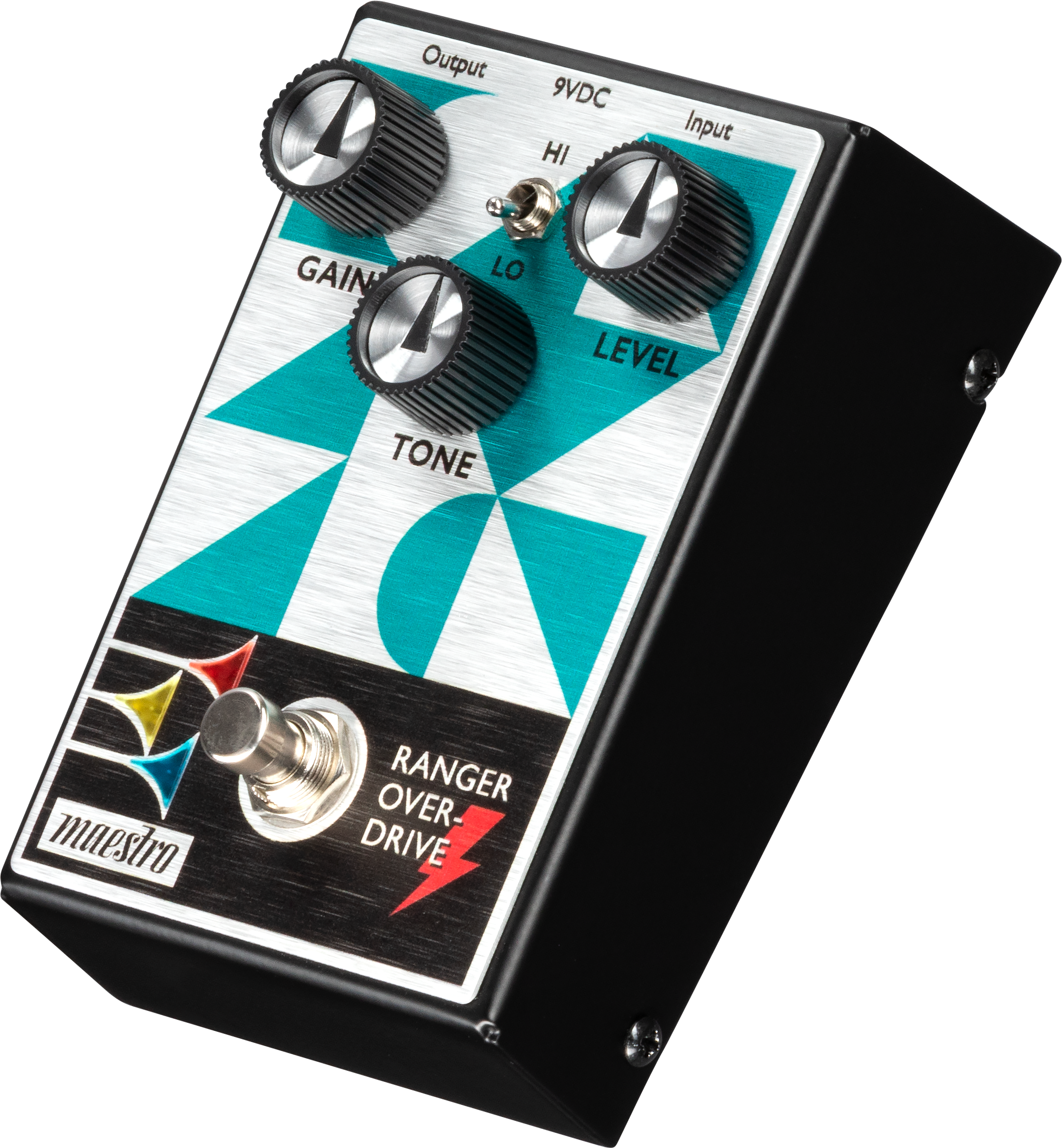 Overdrive pedal with toggle switch for clean or dirty