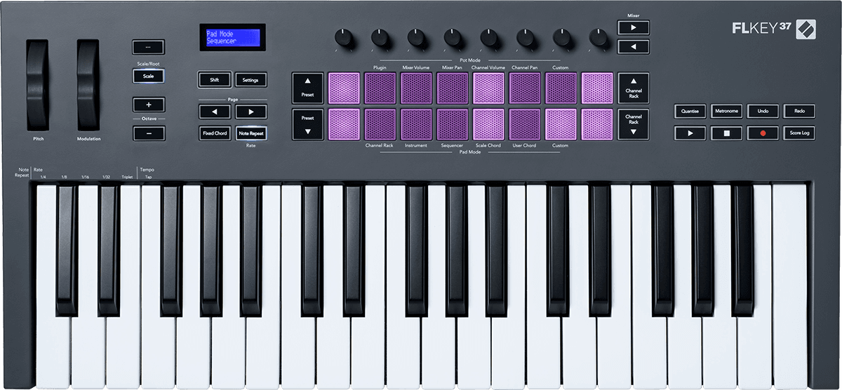 37 keys midi keyboard