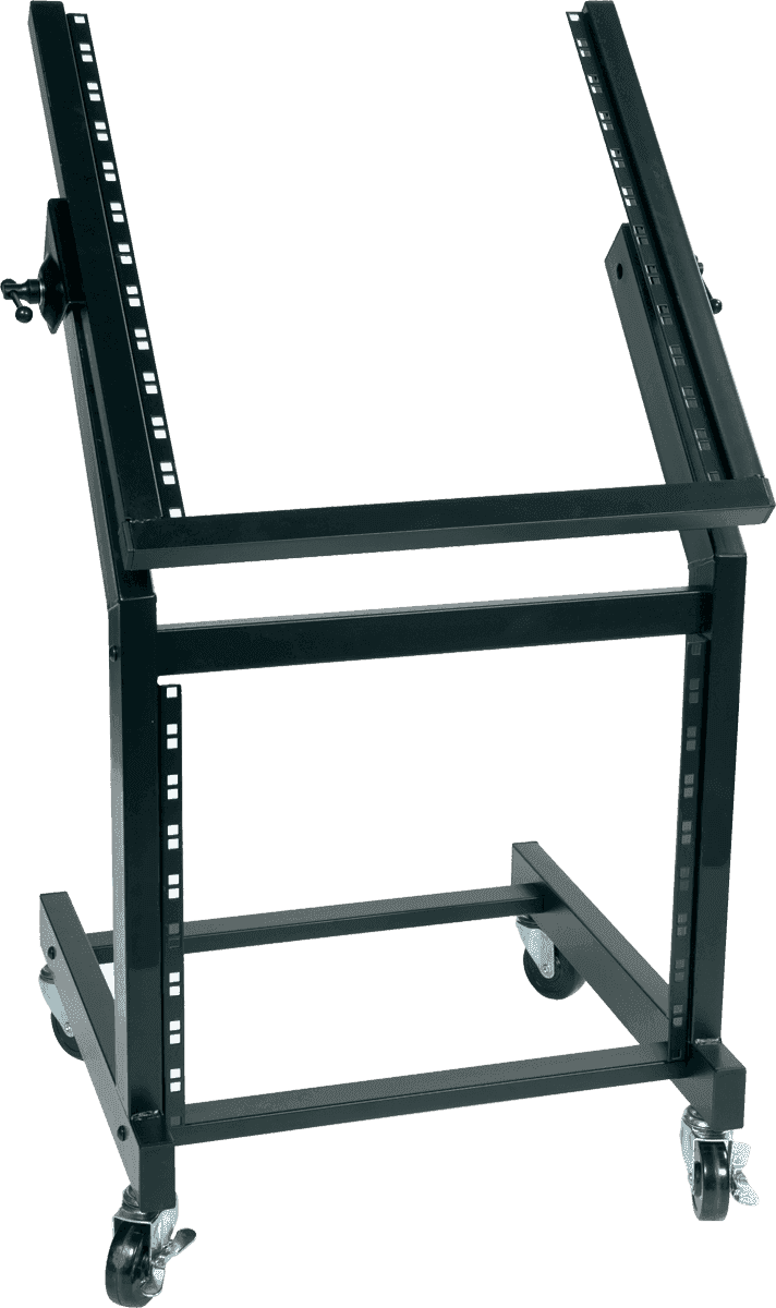 Floor rack with 9U+12U tilted