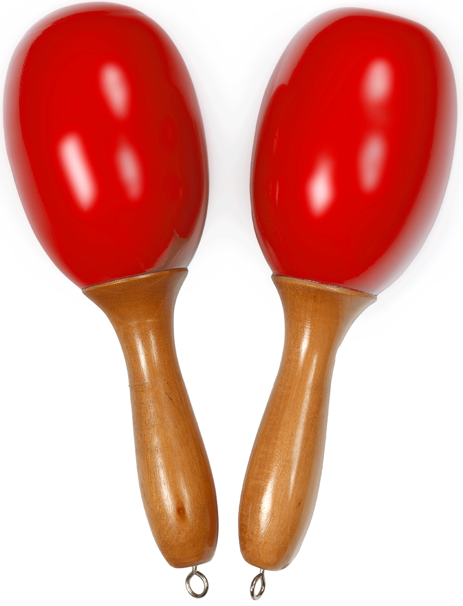 Pair Maracas red large